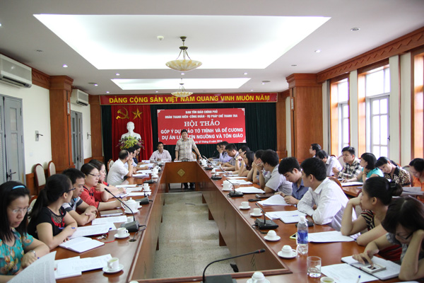 The Youth Union of the Government Committee for Religious Affairs organizes a conference on Draft Law on Belief and Religion